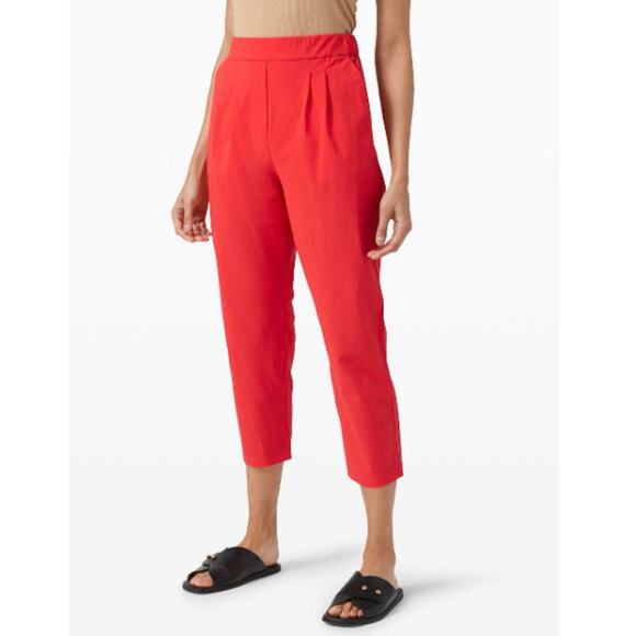 Lululemon Your True Trouser High Rise Crop in Carnation Red, Size 6 - Picture 1 of 9